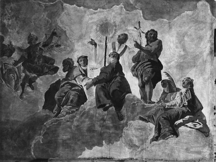 Madonna in gloria tra il Padreterno e Cristo - Trento, chiesa dell'Annunziata